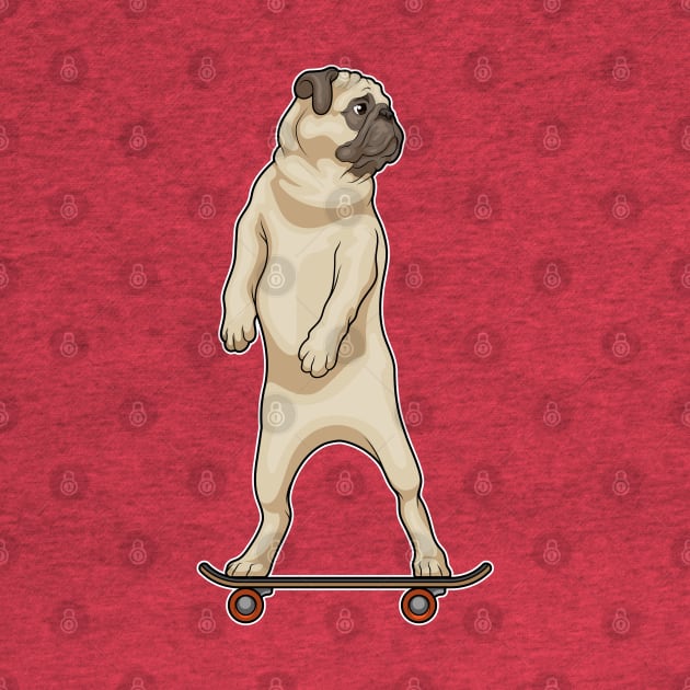 Pug Skater Skateboard Sports by Markus Schnabel